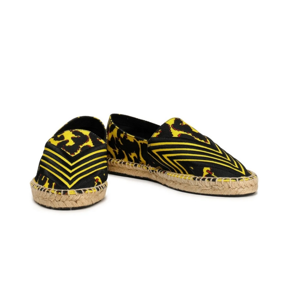 Maje Embroidered printed canvas espadrilles